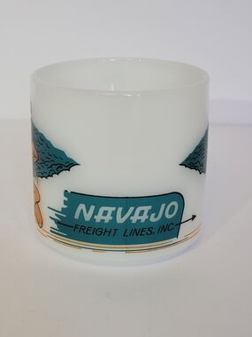 Navajo Freight Lines Teal White Ceramic Mug